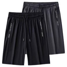 JTL 男性新款運動涼感冰絲短褲 2件組