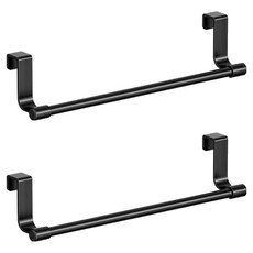 生活升級研究所 免鑽孔廚房水槽抹布架, 2個, 黑色