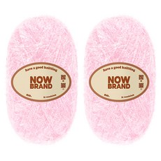 WoolClub NOWBRAND 大容量菜瓜布線 100g, 2個, 105 白粉色