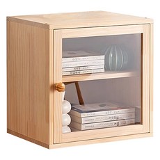 HAPPY LiFE 實木置物櫃/有隔板壓克力門 12018, 透明色