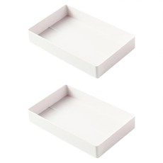 小麥購物 桌上文件收納盒 可疊抽拉盒 C287 160g 2個, 1層, 白色