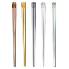 FaSoLa 耐高溫防滑抗菌玻璃纖維合金筷 卡通款, 筷子 5雙, 棕色 + 黃色 + 藍色 + 綠色 + 白色, 1組