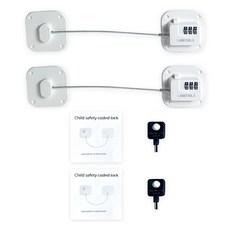 Lap&Tools 數字密碼鎖 白色 2入組, 1套