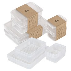 실리쿡 말랑납작이 반투명 채반 6종 x 2p 세트, 1세트