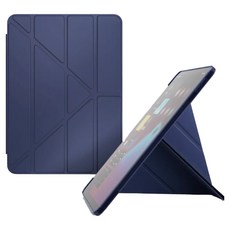 平板電腦 橫豎支架 Y型保護殼, 1個, 海軍藍