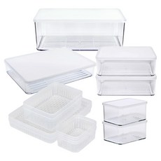 실리쿡 납작이 채반 반투명 12p 세트, 1세트