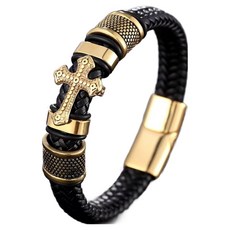 Sun & Dream 十字結十字架手鍊 21cm, 1個, 十字架金色