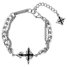 SUN&DREAM Cross&Soul 十字架手鍊 19cm, 1個, 深色十字架手鍊