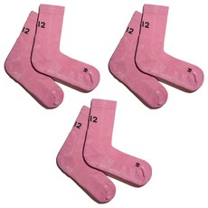 리투 피그먼트 러닝 크루 스포츠 양말 세트, 빈티지핑크, 3세트