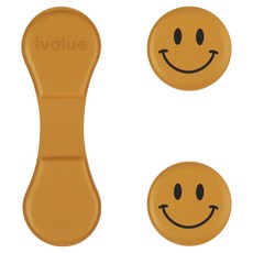 iValue 微笑球標 2入 + 磁吸夾組, 1套, 黃色