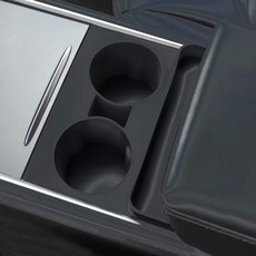 카에버 테슬라 전용 호환 먼지 방지 컵홀더 틈새 수납 패드, 블랙, 모델3 하이랜드