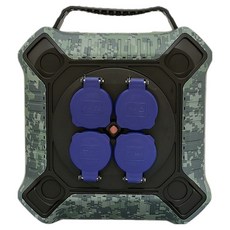 世易斯 X5 IP 1.5SQ 4孔電線捲盤 SEISE-GEH-061, 20m, 1個, 迷彩