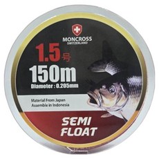 몽크로스 세미플로팅 붕어용 민물원줄, 투명, 1개