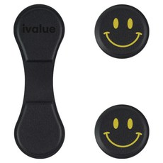 iValue 微笑球標 2入 + 磁吸夾組, 1套, 黑色