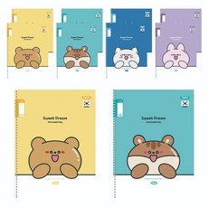 PENPIA 1000 國小線圈筆記本 1-2 無主題 16行 通用, 隨機出貨, 10個