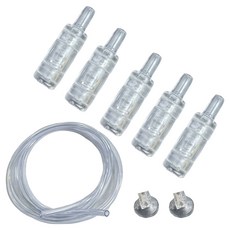 Samaqua Refresh Ziss 氣泡石 5入 + SamAqua 空氣軟管 3m + 軟管吸盤 2入 套組 zad-10, 1套