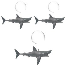 Mimineaqua 觀賞魚魚缸裝飾浮動海洋模型鯊魚, 3個