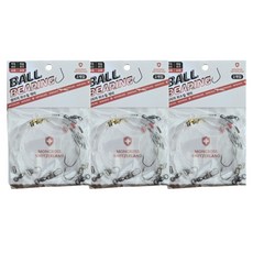 MONCROSS SWITZERLAND 滾珠軸承活餌船釣單鉤釣組魚鉤, 3個, 2入