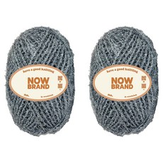 울클럽 NOWBRAND 초보자용 두꺼운 수세미실 80g, 729 그레이, 2개