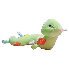 태기스 유아용 2025 바스락 크링클 뱀띠 스네이크 애착인형, 혼합색상, 1개