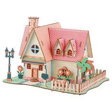 우더블 플라워 2층집 퍼즐 HE01, 혼합색상, 1개, 73피스