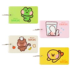 LINE FRIENDS minini 活頁單字卡 4件組, 1套, 混合顏色