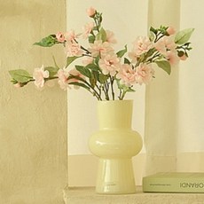 센트바스켓 조화 + 체리블러썸 베네르 버터 화병 세트, 핑크, 1세트