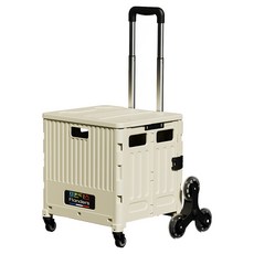 프란다스 접이식 쇼핑카트 50L B형, 아이보리, 1개