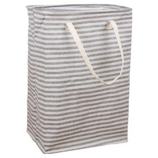 So Blanc 多用途可折疊布質洗衣籃, 灰色條紋