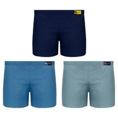 mrkids 男童純棉斜紋Happyness四角褲3件組