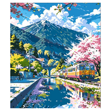 모노젠트 DIY 페인팅 피포페인팅 명화 자연풍경그리기, Type R, 1세트