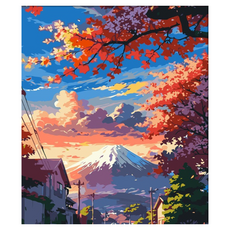 모노젠트 DIY 페인팅 피포페인팅 명화 자연풍경그리기, Type Q, 1세트