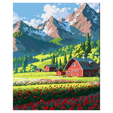 Monogent DIY 繪畫 數字油畫 名畫 自然風景繪畫, 1套, Type U