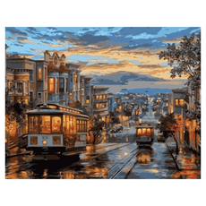 Monogent DIY名畫歐洲景點風景畫油畫套組, 1套, Type K