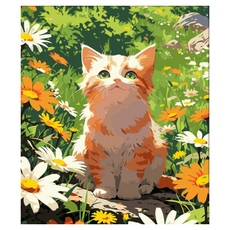 莫諾真特 DIY 繪畫 數字油畫 名畫 花卉繪圖, 1套, Type A