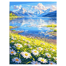 莫諾真特 DIY 繪畫 數字油畫 名畫 花卉繪圖, 1套, Type E