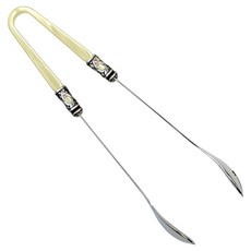 BUGATTI 阿拉丁裝飾環霧面沙拉夾 30*6cm, 1個, 象牙白