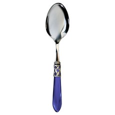BUGATTI 阿拉丁裝飾環霧面服務匙 24 x 4.5 cm, 1個, 藍色