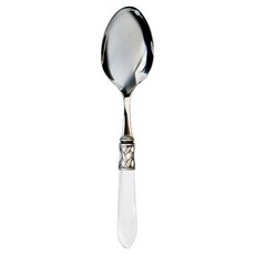 BUGATTI 阿拉丁裝飾環霧面服務匙 24 x 4.5 cm, 1個, 白色