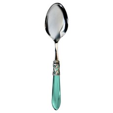 BUGATTI 阿拉丁裝飾環霧面服務匙 24 x 4.5 cm, 1個, 水綠色