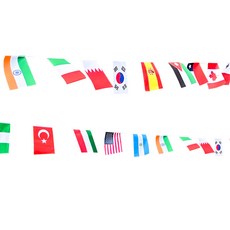 PARTYSHOW Vivid Poly 50個國家國旗 2條, 混和顏色