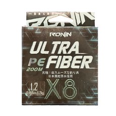RONiN 獵漁人 高標準專業PE線 ULTRA FIBER X8 1.2號, 綠色, 1捲