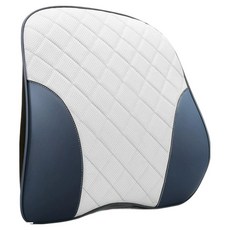 크로니클 투톤 풀라운드 전차종 호환 차량용 등받이 허리 쿠션, 블루 + 화이트, 1개