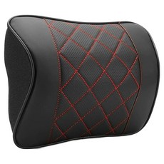 CRONICLE 雙色全圓形全車型通用汽車頸枕, 1個, 紅色縫線