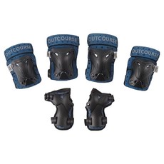 LANDWAY 奧科斯 膝蓋 + 手肘 + 手腕 護具套組, 1套, 藍色