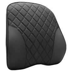 크로니클 투톤 풀라운드 전차종 호환 차량용 등받이 허리 쿠션, 블랙, 1개