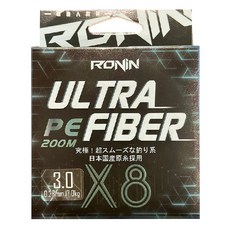 RONiN 獵漁人 高標準專業PE線 ULTRA FIBER X8 3.0號, 綠色, 1捲