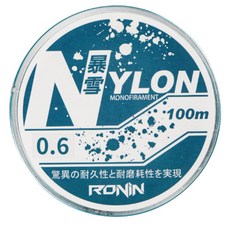 RONiN 獵漁人 暴雪 隱形尼龍線 0.6號, 水藍斑點, 1捲