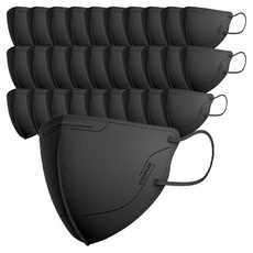 LIVENS EVERPURE 鳥嘴型防沙塵口罩 KF94大型 有效阻擋細微粉塵 舒適透氣, 黑色, 1組, 100個