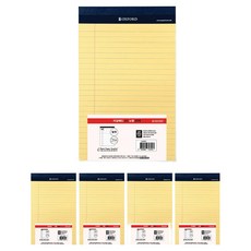 OXFORD Legal Pad A5, 黃色, 5個, 80張